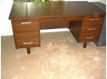 Kneehole Desk With Modesty Panel