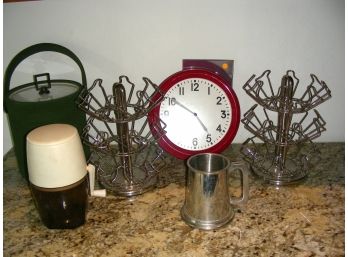 Ice Bucket, Kitchen Clock, Pewter Mug, And More