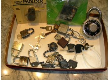 Box Of Locks, Some With Keys