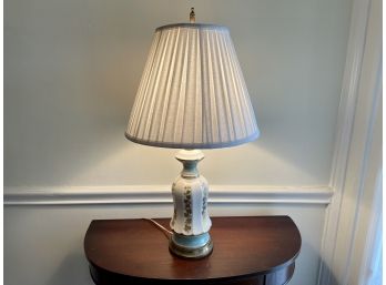 Vintage Porcelain Lamp With Gilt Ivy Leaf Decoration