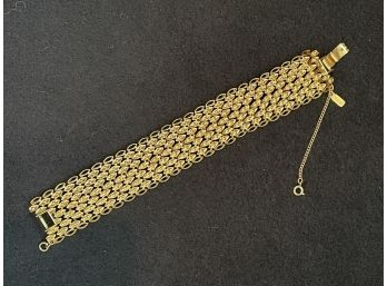 Vintage Monet Segmented Gold Toned Bracelet