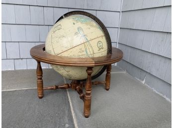 Cram's Imperial World Globe On Wooden Stand