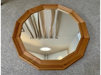 Unique Dodegacon (12 Sided Polygon) Wood Framed Mirror