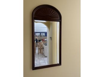 Wood Carved Curved Top Wall Mirror