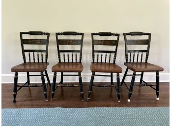 Set Of Four Hitchcock Stenciled Chairs