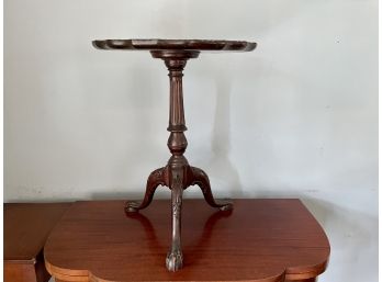 Vintage Scalloped Tripod Candlestick Table