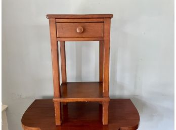 Well-built Small Single Drawer Wood Side Table