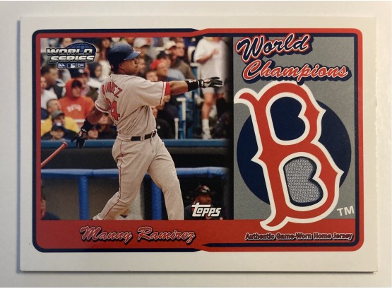 Manny Ramirez '05 Topps World Champions Authentic Game Worn Gear Card