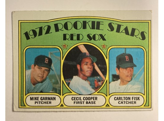 HOF Carlton Fisk RC - '73 Topps '1972 Red Sox Rookie Stars'