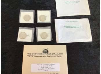 Set Of 6 Mint Quarters NY, Georgia , Maryland