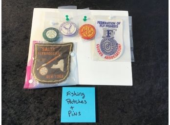 Fishing Patches And Pin Lot