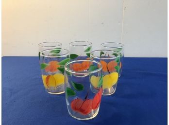 Vintage Fruit Juice Glasses