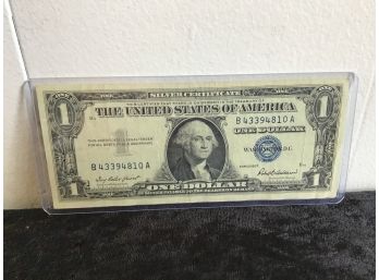 Silver Certificate One Dollar Series 1957 Serial # B43394810A