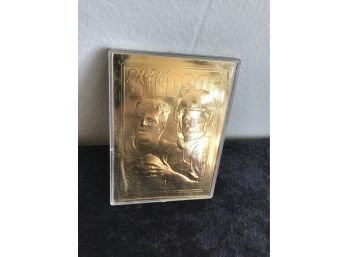 Certified Drew Bledsoe 23Kt All Gold Foil Trading Card