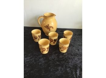 Vingtage Pitcher And Cup Lot