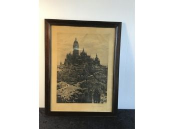 Signed Segoria Published By Churchman New York Etching