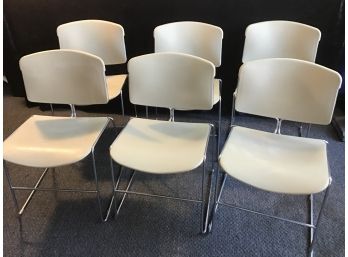 Mid Cntury Steelcase Stackable Chairs
