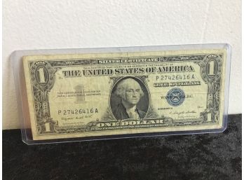 Silver Certificate One Dollar Series 1957A Serial # P27426416A