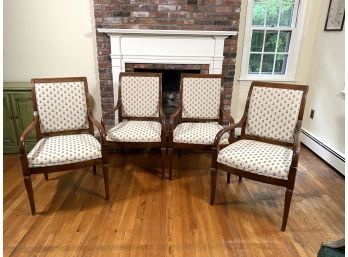 4 Vintage Henredon Upholstered Dining Chairs