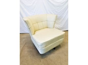 Vintage Vinyl Swivel Lounge Chair With Nail Head Trim By Southern Furniture Company