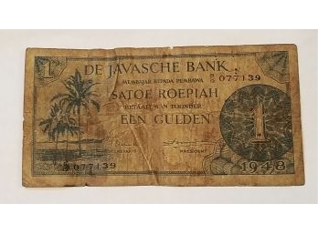 1948 Netherlands Indies 1 Gulden Banknote