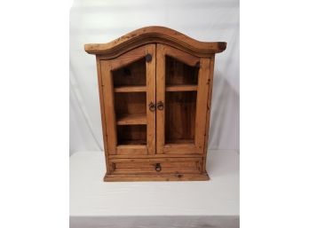 Cute Mexican Pine Wall Mount Or Table Top Curio Display Cabinet