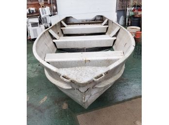 Vintage Sears Aluminum Four Seat 14 Foot Fishing Boat