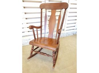 Vintage Wood Rocking Chair - Made In Yugoslavia - Seat Needs Repair - See Photos & Description