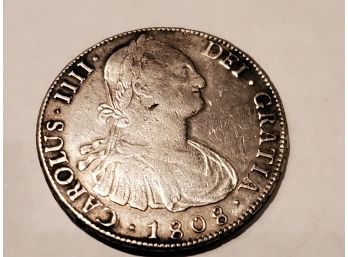 1808 Carolus IIII Spanish Colonial 8 Silver Reales, Bolivia Mint