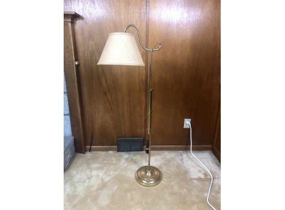 Vintage Metal Gold Toned Adjustable Floor Lamp