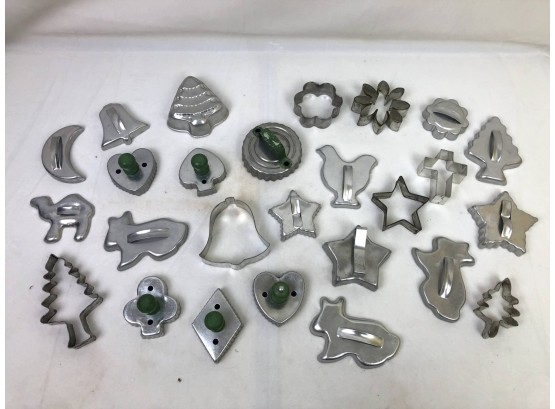 Vintage Tin Cookie Cutters, 26 Pieces