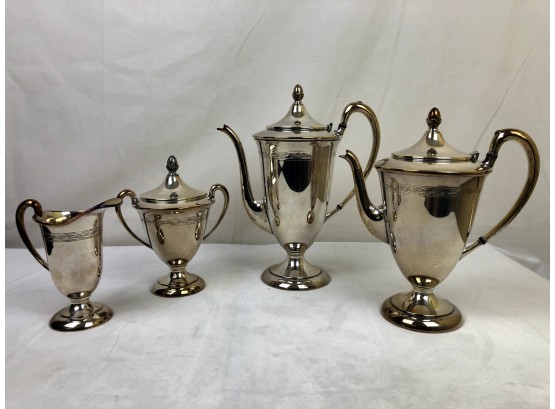 Vintage Silver Plate Tea / Coffee Set, 4 Pieces