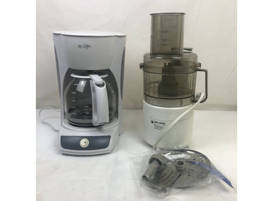 Kitchen Appliances 2 Pieces, Coffee Pot And Food Processror