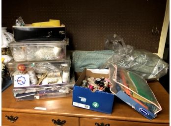 Huge Collection Of Vintage Sewing And Craft Items