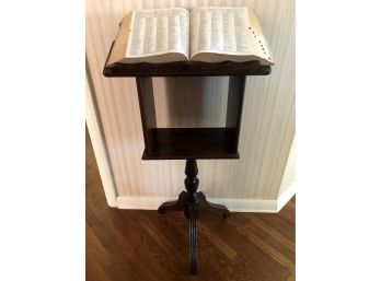 Vintage Solid Wood Bible / Dictionary Stand / Table