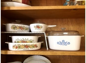 Vintage Corning Spice Of Life Cookware, 5 Pieces
