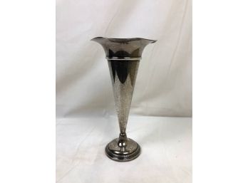 Vintage Weighted Sterling Vase, 11.5'