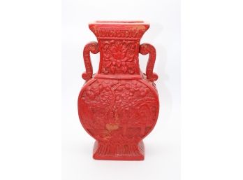 Antique Japanese Ceramic Vase, 9.5'