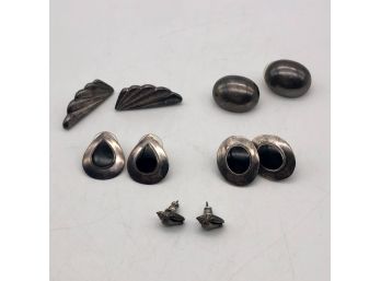 Vintage Sterling Earrings, 5 Sets (10 Pieces), 18g