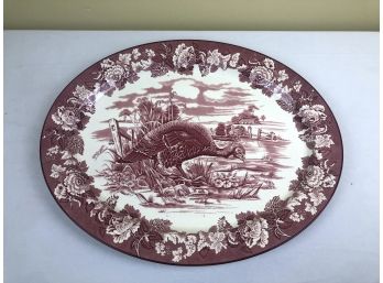 Wood's Burslem England Enoch 1784 Ralph 1750 Large Platter Turkey