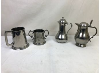 Lot Of English Pewter, 4 Pieces