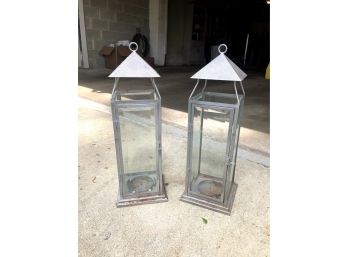 Metal Garden Lamps, 2 Pieces