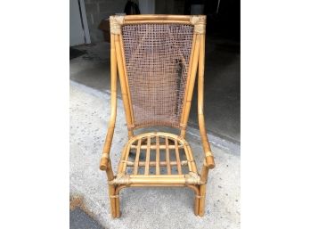 Vintage High Back Bamboo Chair