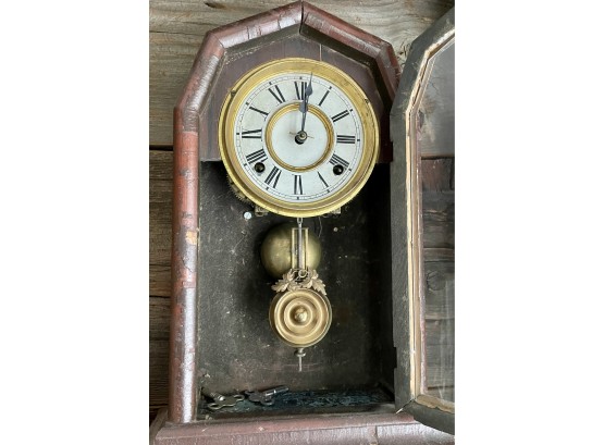 Brown Rustic Mantel Clock