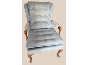 Blue Arm Vintage Accent Chair
