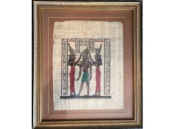 Egyptian Art Framed Three Figures
