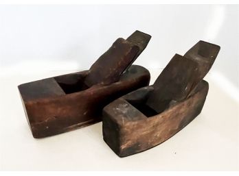 Antique Solid Wood Planes With Cast Steel Blade Lot 1