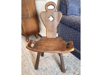 Clover Cut Out Antique Accent Chair