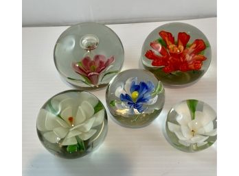 Group Of Glass Flower Art