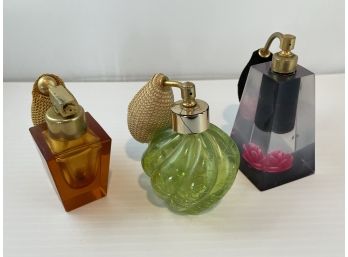 Set Of Vintage Perfume Atomizers